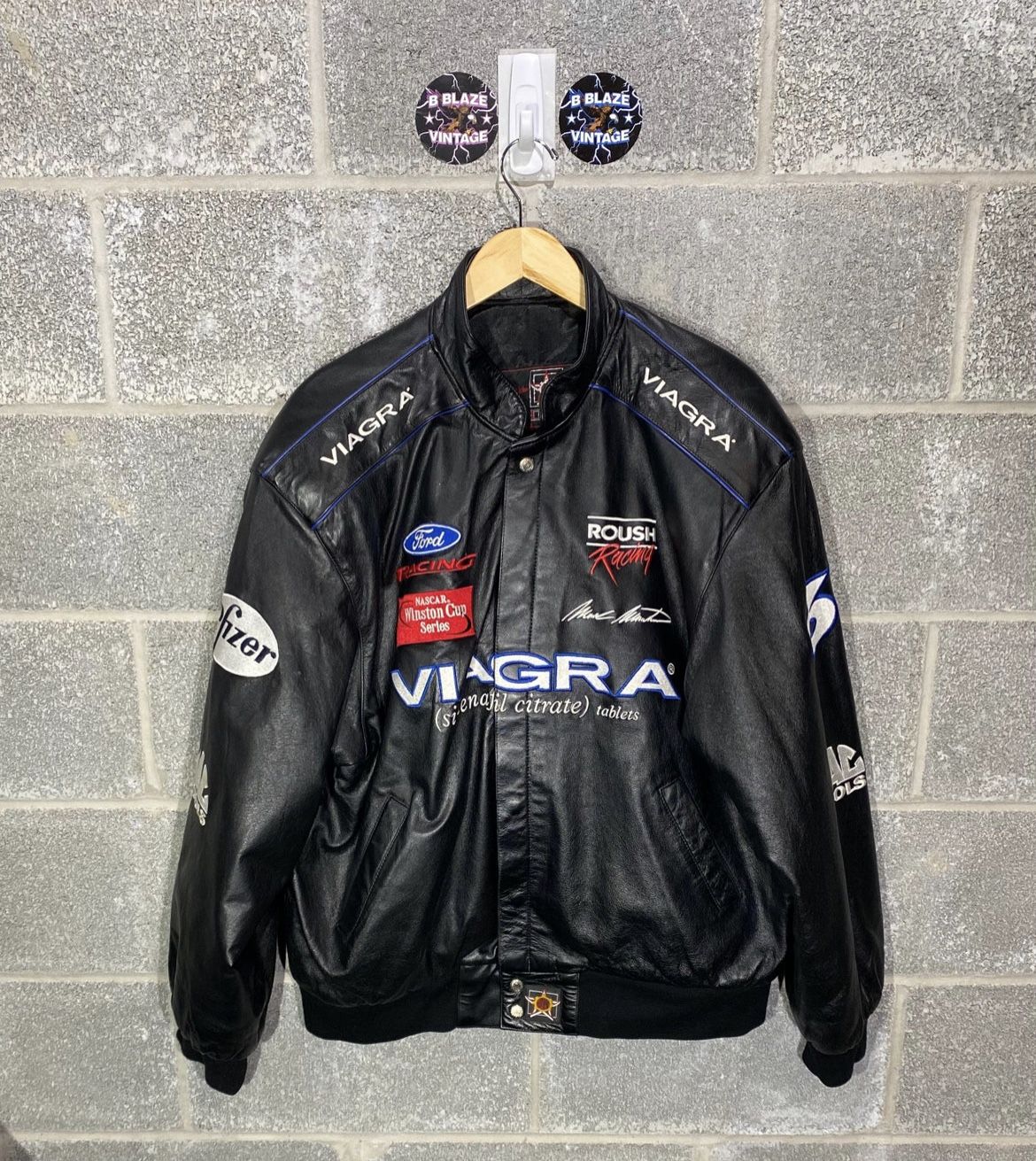 Vintage Genuine Leather NASCAR Jacket for Sale in Dallas TX OfferUp