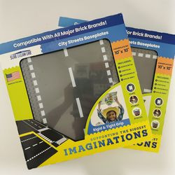 Brand New - 2 Packs Of City Streets Baseplates (4 Per Pack)