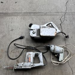 Belt sander / Drill / And Buzz Saw 1960s 70s And 80s 