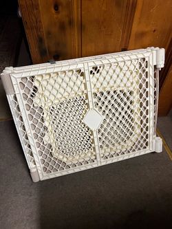 North States Play Yard Exercise Pen with Large Dog Door, Beige