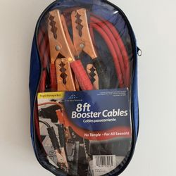 NEW.  8 ft. Booster / Charger Cables 