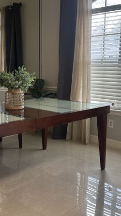 Heavy-Wood Dining Table
