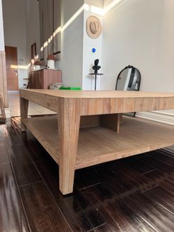 Solid wood coffee table