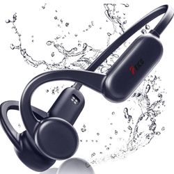 FEICO Bone Conduction Headphones with Built-in MP3 Player - 32GB Memory, Sport Headphone, IP68 Waterproof, Bluetooth 5.3 with Mic, Open Ear Wireless H