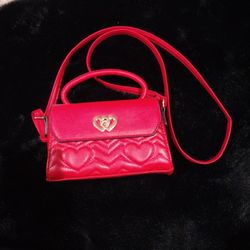 Red Small Purse Heart Design 