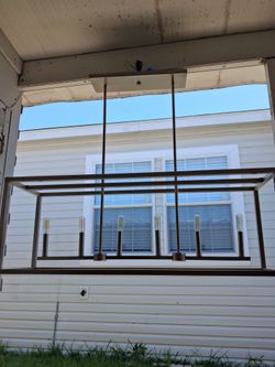 Modern Linear Chandelier Bronze Finish