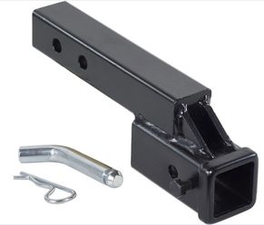REYSUN 864121 Trailer Hitch Riser With 2.25 Inch Rise/Drop For 2 Inch Receiver Extension, Solid Shank, Pin Kit Included