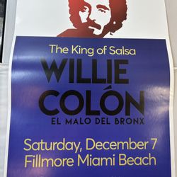 Willie Colon Original Salsa Concert Poster Rare