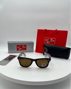 Ray-Ban  WAYFARER Square Polished Tortoise Frame with Brown Polarized Lenses $50