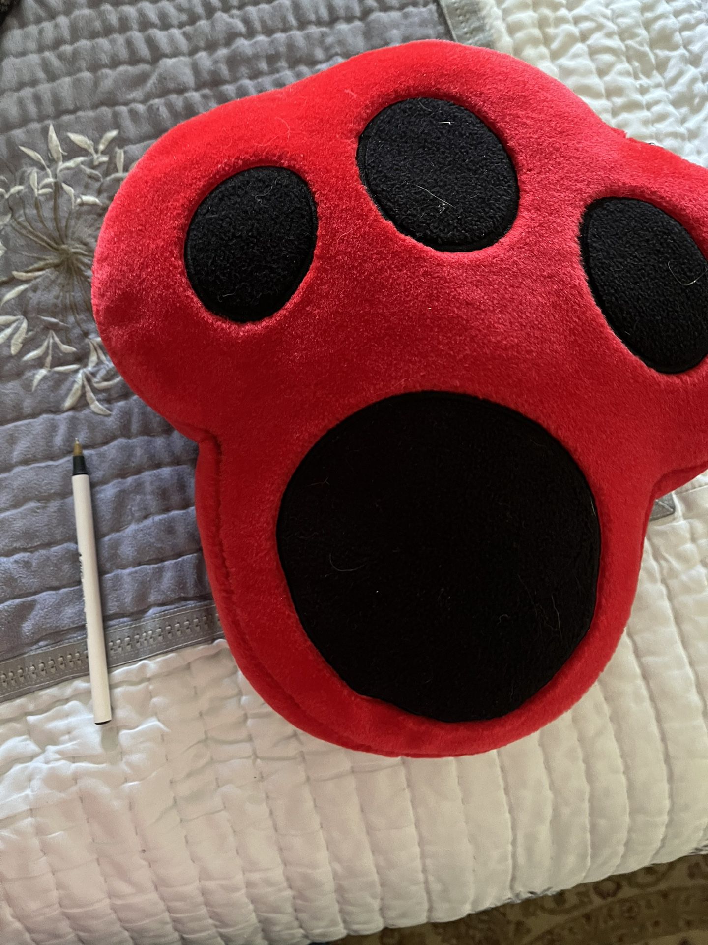 Clifford The Big Red Dog Paw Shape Plush Pillow
