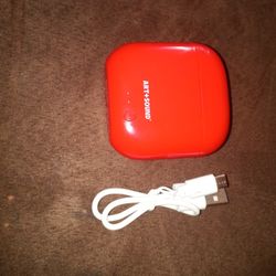 Red Bluetooth Airpods