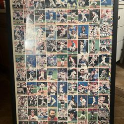 Press Sheet Of 1990 Baseball Cards. 