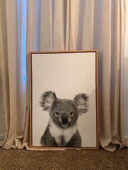 Simon Te Tai Giraffe & Koala Framed Canvas Set – 23x33”