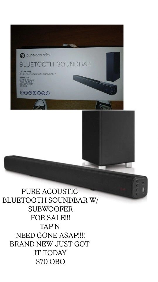 BRAND NEW BLUETOOTH SOUNDBAR & SUBWOOFER 