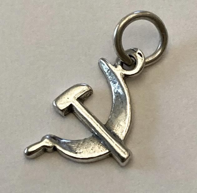 Vintage / Retro Soviet Hammer And Sickle Sterling Silver Charm!!!