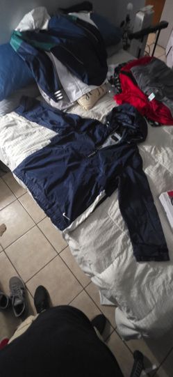 Nike Vintage windbreaker jacktet Blue And White Size small
