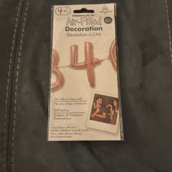 New Anagram Air Filled Pink Number 4 Balloon Decoration 