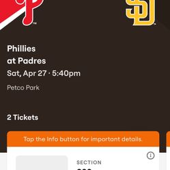 Two Padres Tickets 