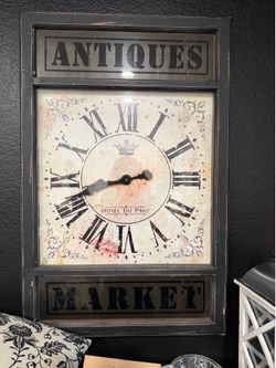 Large Vintage Farmhouse Wall Clock – Antique Market Style