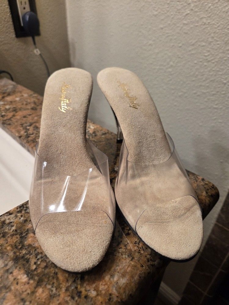 Clear Heels Slides