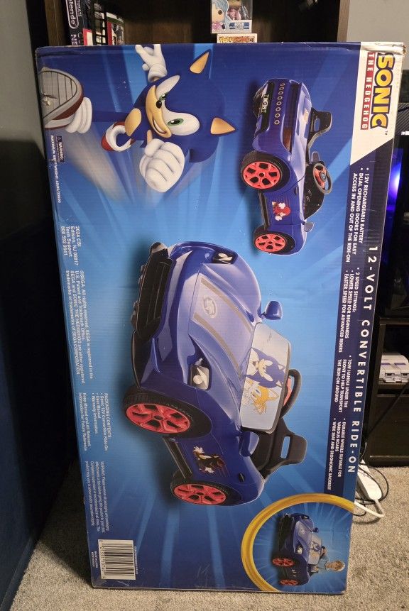 Sonic The Hedgehog 12 Volt Ride On Convertible Brand New Sealed