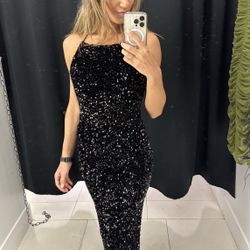 Sequin Black Dress