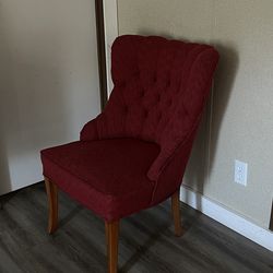 Red Velvet Button Chairs