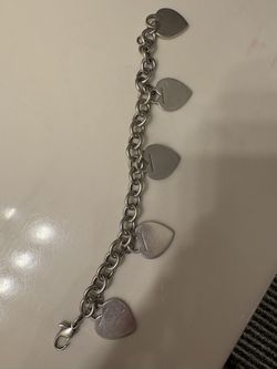 Authentic Tiffany 5 charm bracelet 