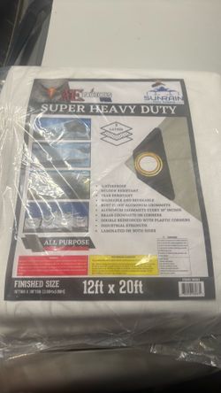 12x20 white super heavy duty tarp waterproof