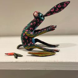 Mexican Wooden Easter Bunny