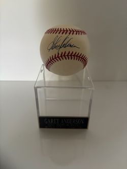 2002 Garret Anderson Angels Autographed Baseball