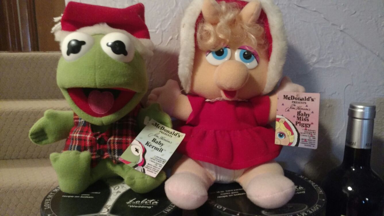 McDonalds Baby Kermit and Miss Piggy Toys