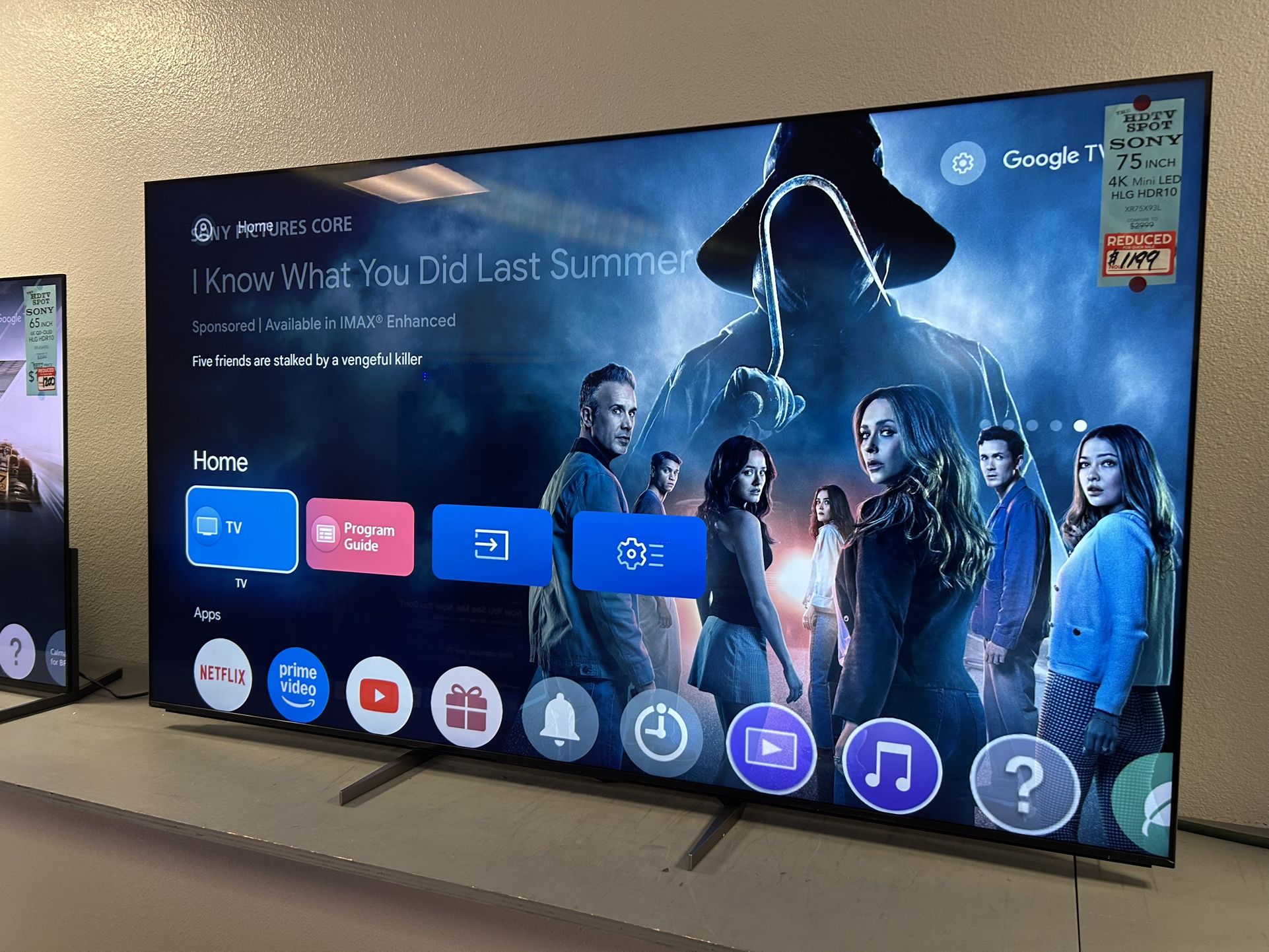 Sony 75-inch 4k 120hz smart tv mini led qled xr75x93l