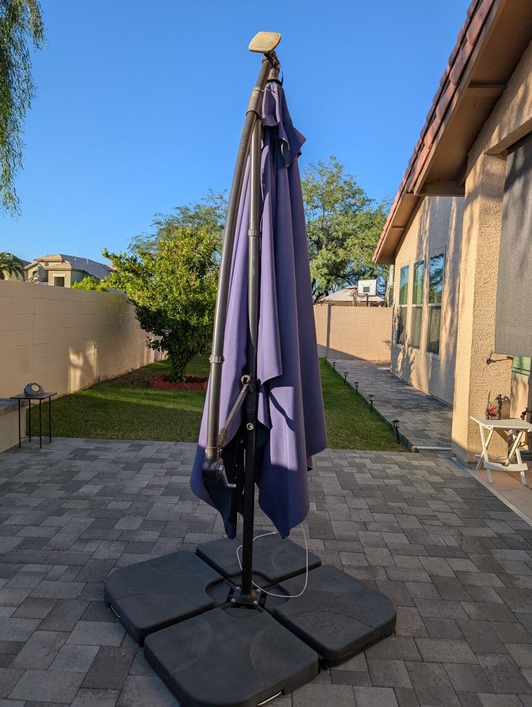 Real Living Solar Offset Umbrella 