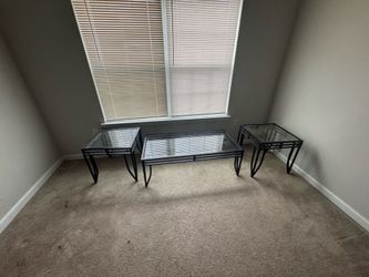 Glass table set