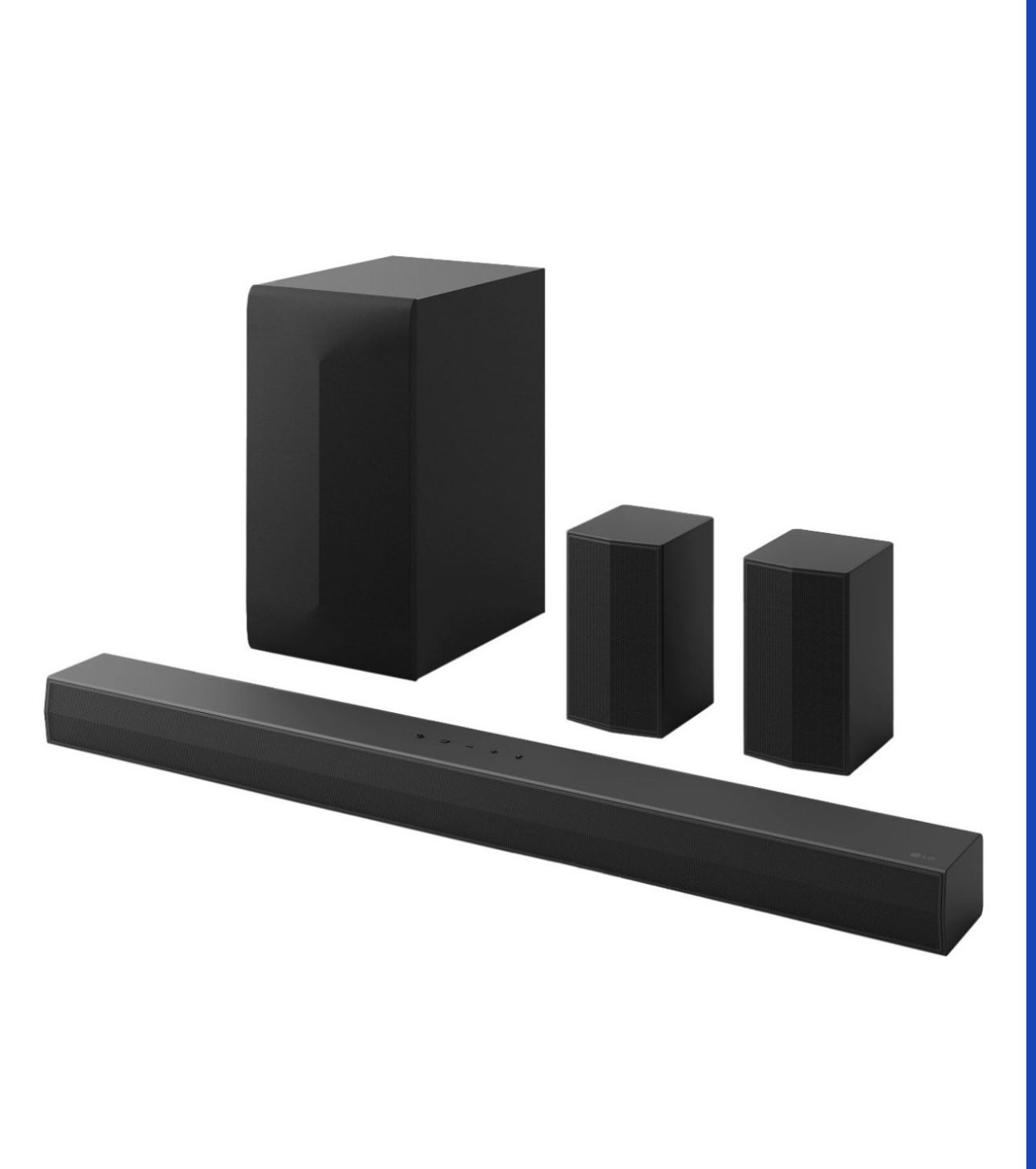 LG - 5.1 Channel S60TR Soundbar with Wireless Subwoofer and Rear Speakers - Black