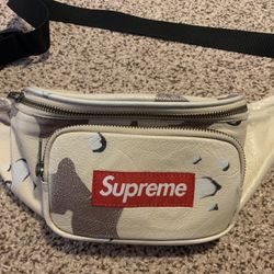 Supreme 17Ss Leather waist box logo bag