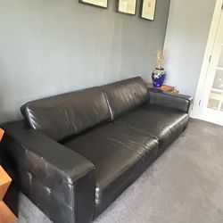 Black leather Couch  