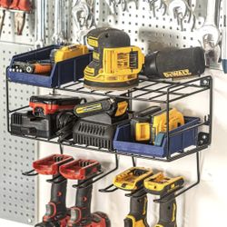 3-Layer Heavy-Duty Power Tool Organizer Wall Mount Storage Rack
