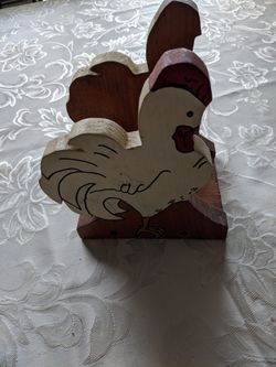 Farmhouse Napkin Holder Chicken Decor