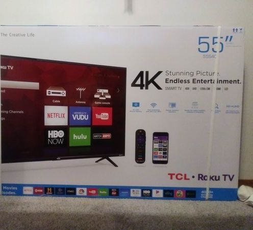 Brand new in box 55 inch TCL Roku 4K Uhdtv for Sale in Houston