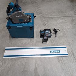 Makita 40v Track Saw With Battery, Charger And Rail
