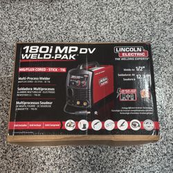 Lincoln Electric 180 Amp Weld-Pak 180i Multi-Process Stick/MIG/Flux-Core/TIG, 120V or 230V Aluminum Welder with Spool Gun sold separately