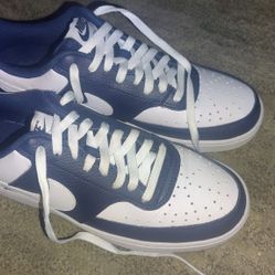 Nike Court Vision White And Dark Blue Size 9 Like New Lightly Used