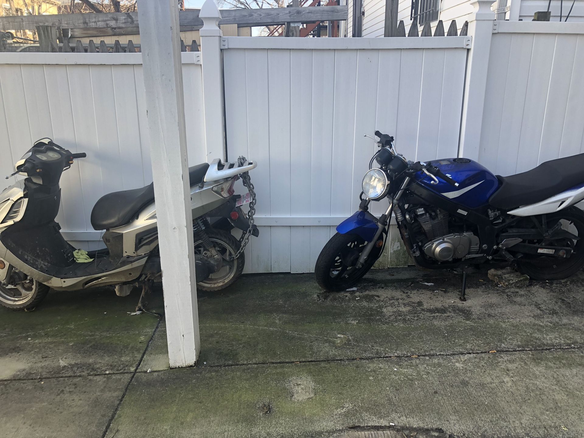 Motorcycle and motor pad 250