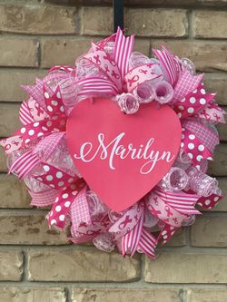Breast Cancer Awareness Wreath