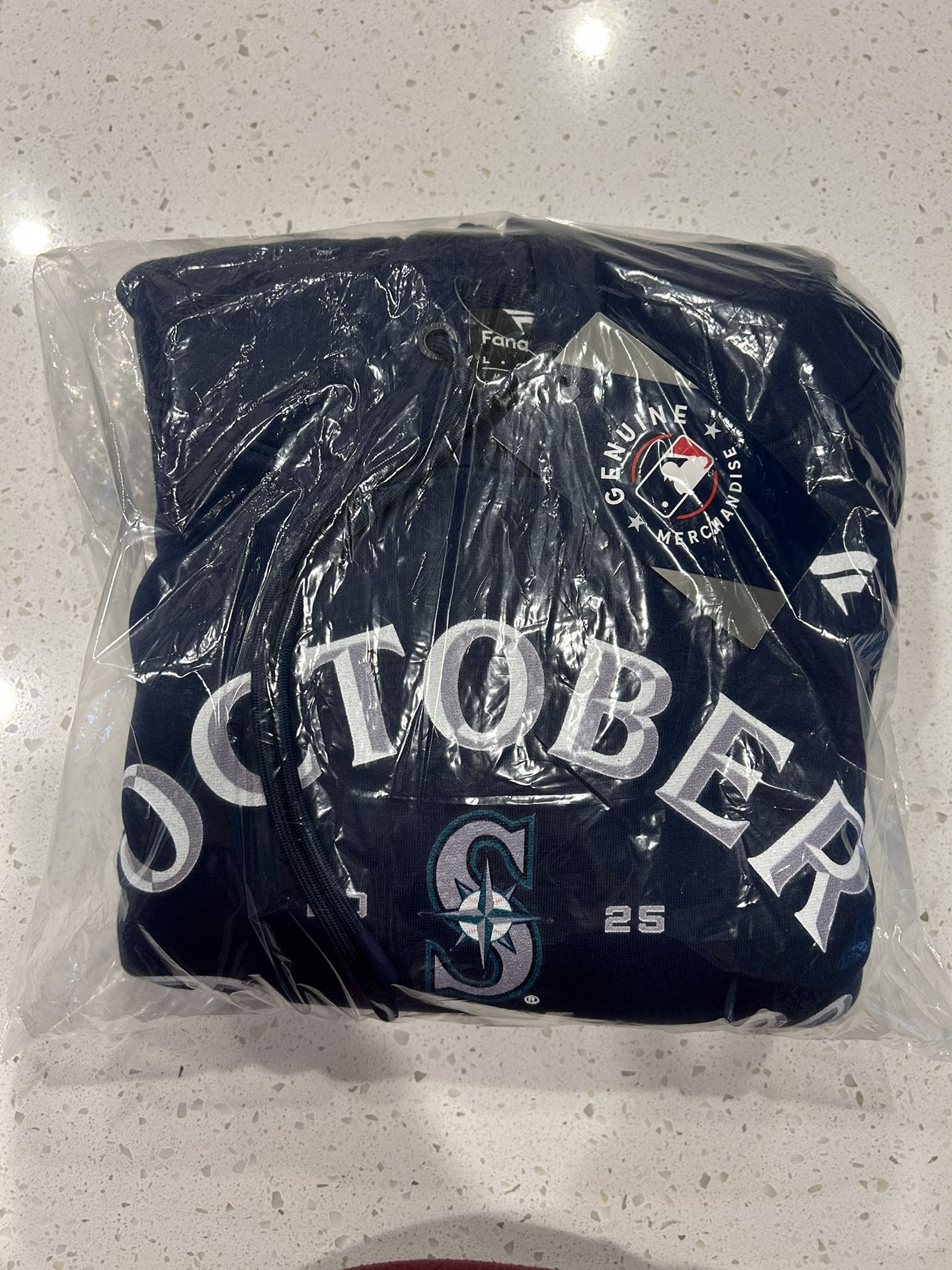 Men's Seattle Mariners Navy 2025 MLB Postseason Locker Room Hoodie