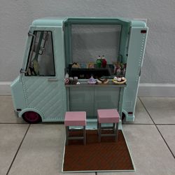 Our Generation Sweet Stop Ice Cream Truck w/Electronics for 18" Dolls *NEW* Blue