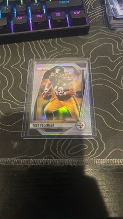 Silver prizm Troy Polamalu