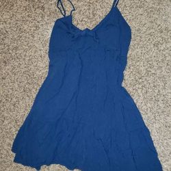 LIKE NEW WOMEN'S JUNIOR'S SIZE MEDIUM BLUE SUMMER DRESS 